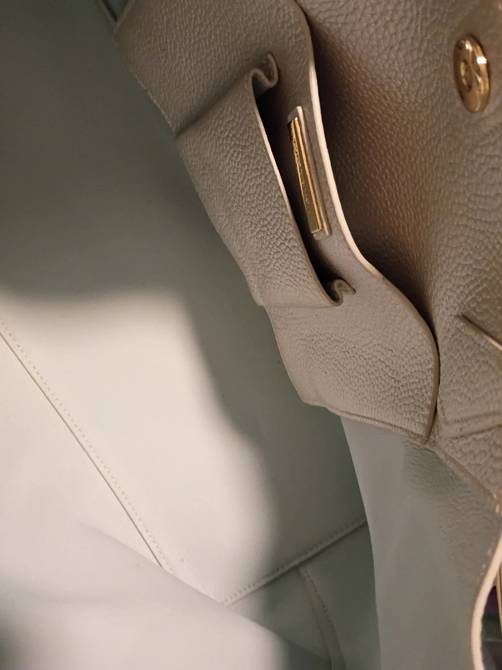 Tory Burch Metallic Silver Pebbled Leather Tote NWOT